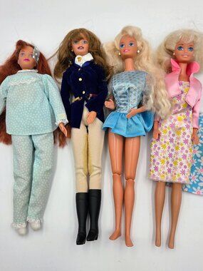 Barbie Doll Lot Horse Riding Slumber Party Midge Chic Mattel 4 Dolls Read
